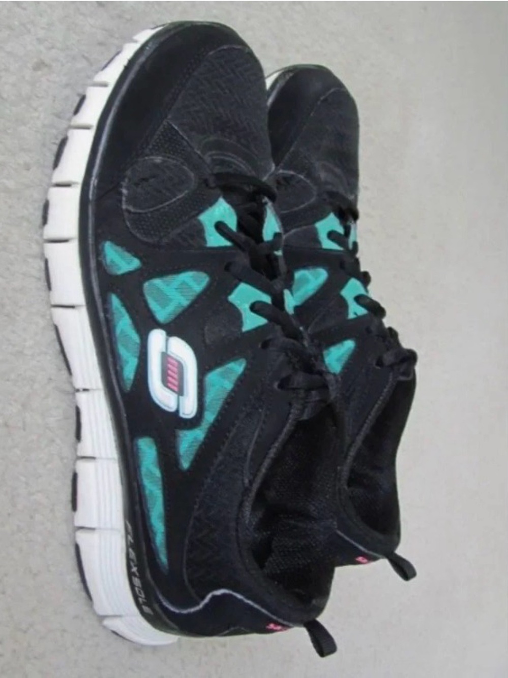 Skechers SN 11667 Color Codebkaq Leather Textile Woman Shoes Size 8